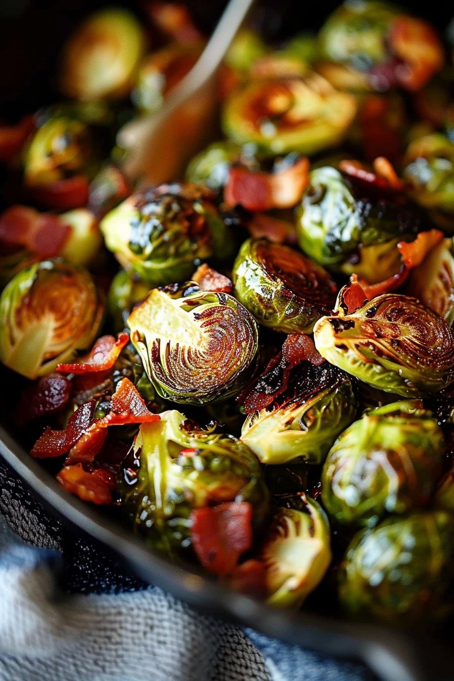 Bacon Glazed Brussels Sprouts