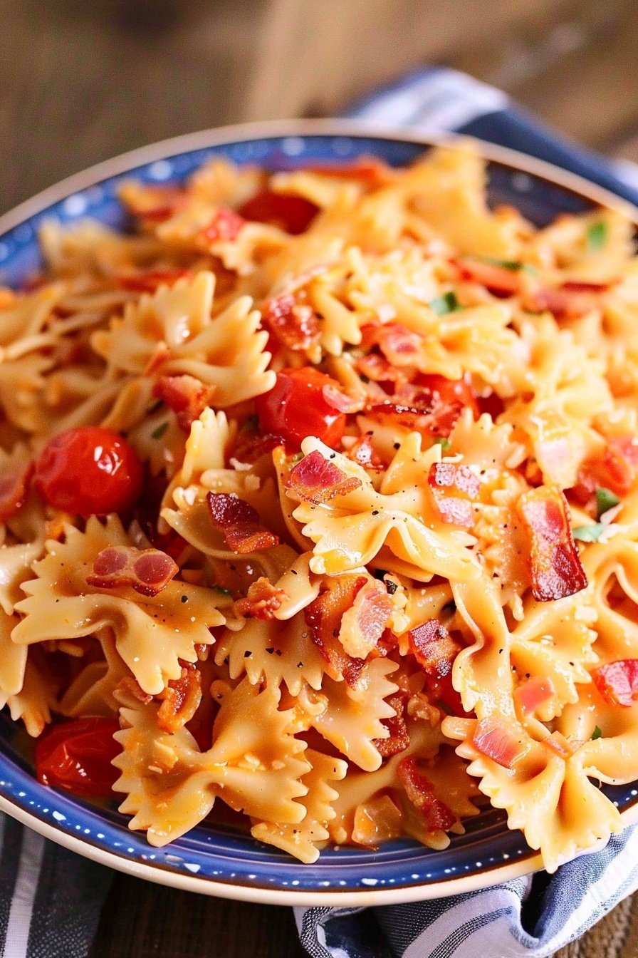 Creamy Bacon Tomato Rigatoni