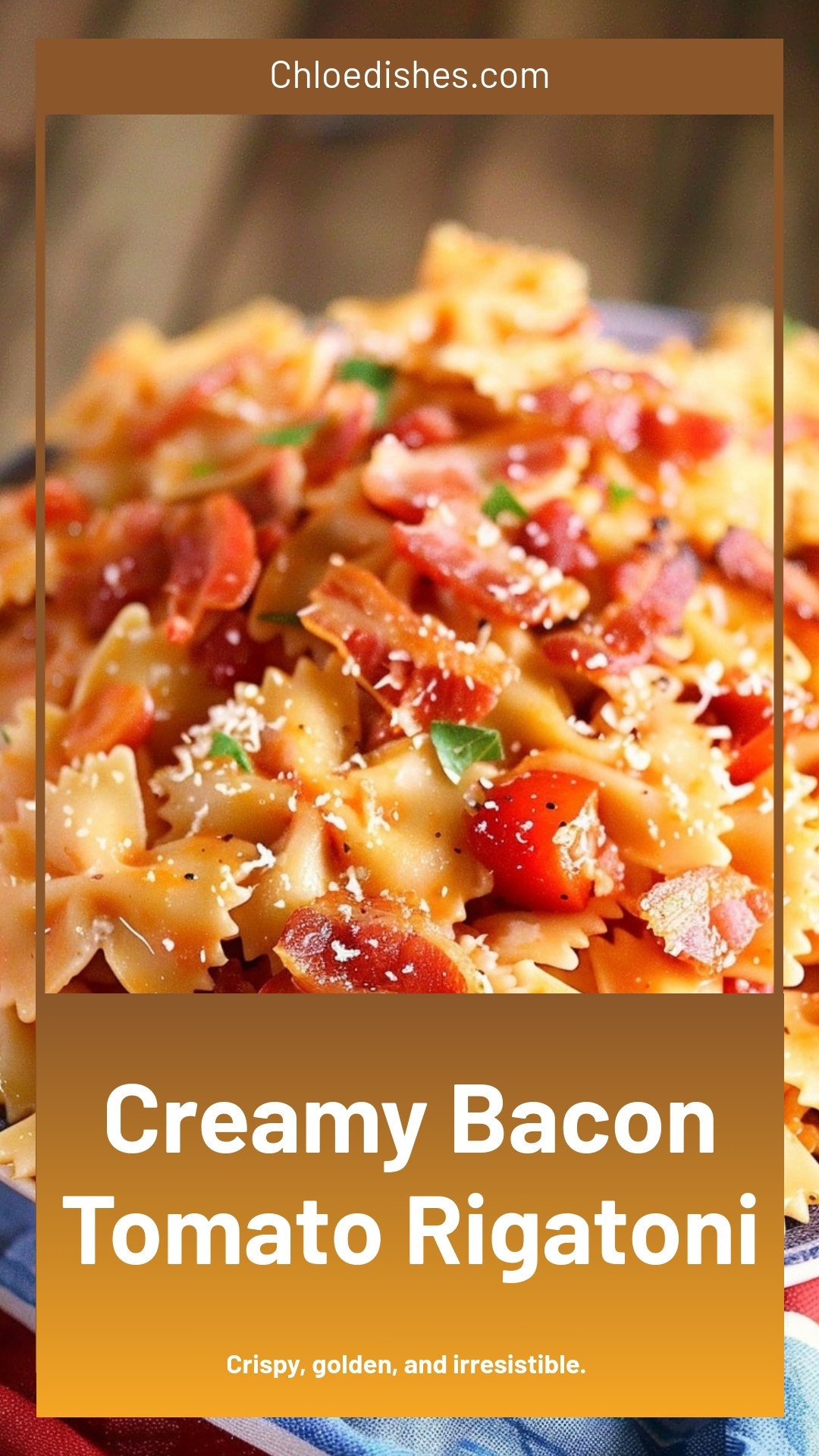 Creamy Bacon Tomato Rigatoni