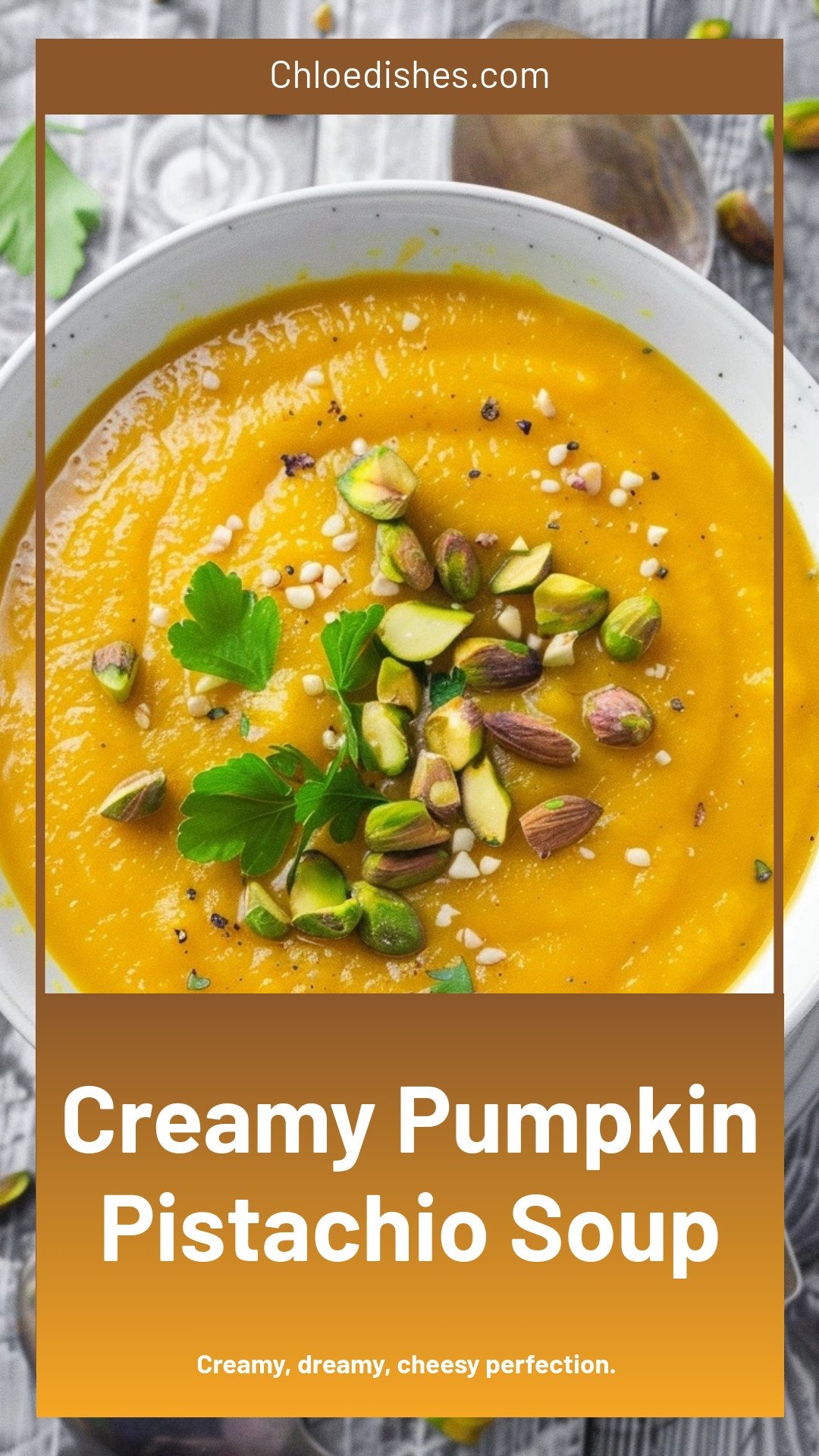 Creamy Pumpkin Pistachio Soup