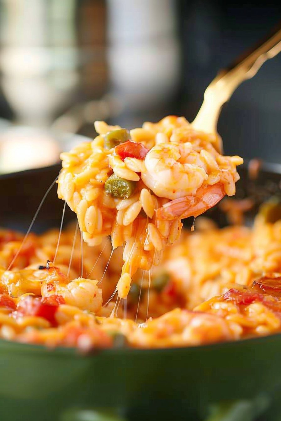 Creamy Shrimp Orzo Bake