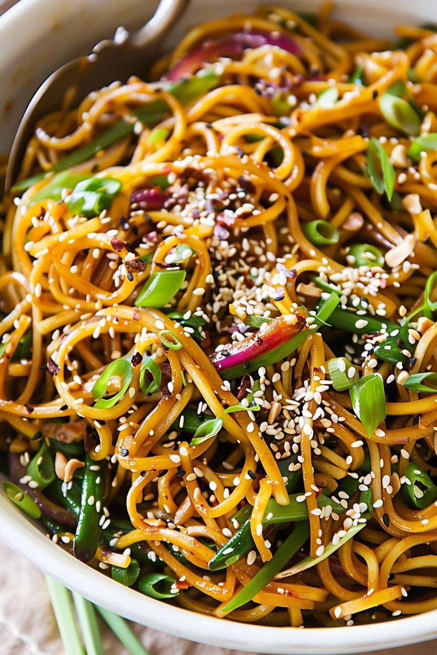 Fiery Sesame Noodle Toss