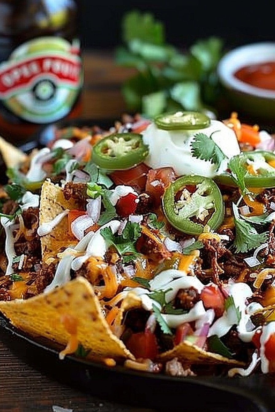Loaded Smoky Beef Nachos