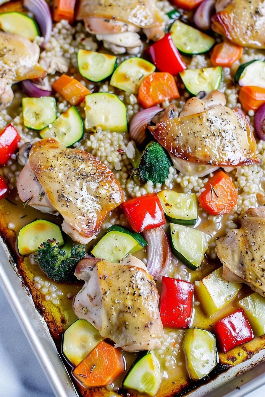 One Pan Roasted Chicken Dinner