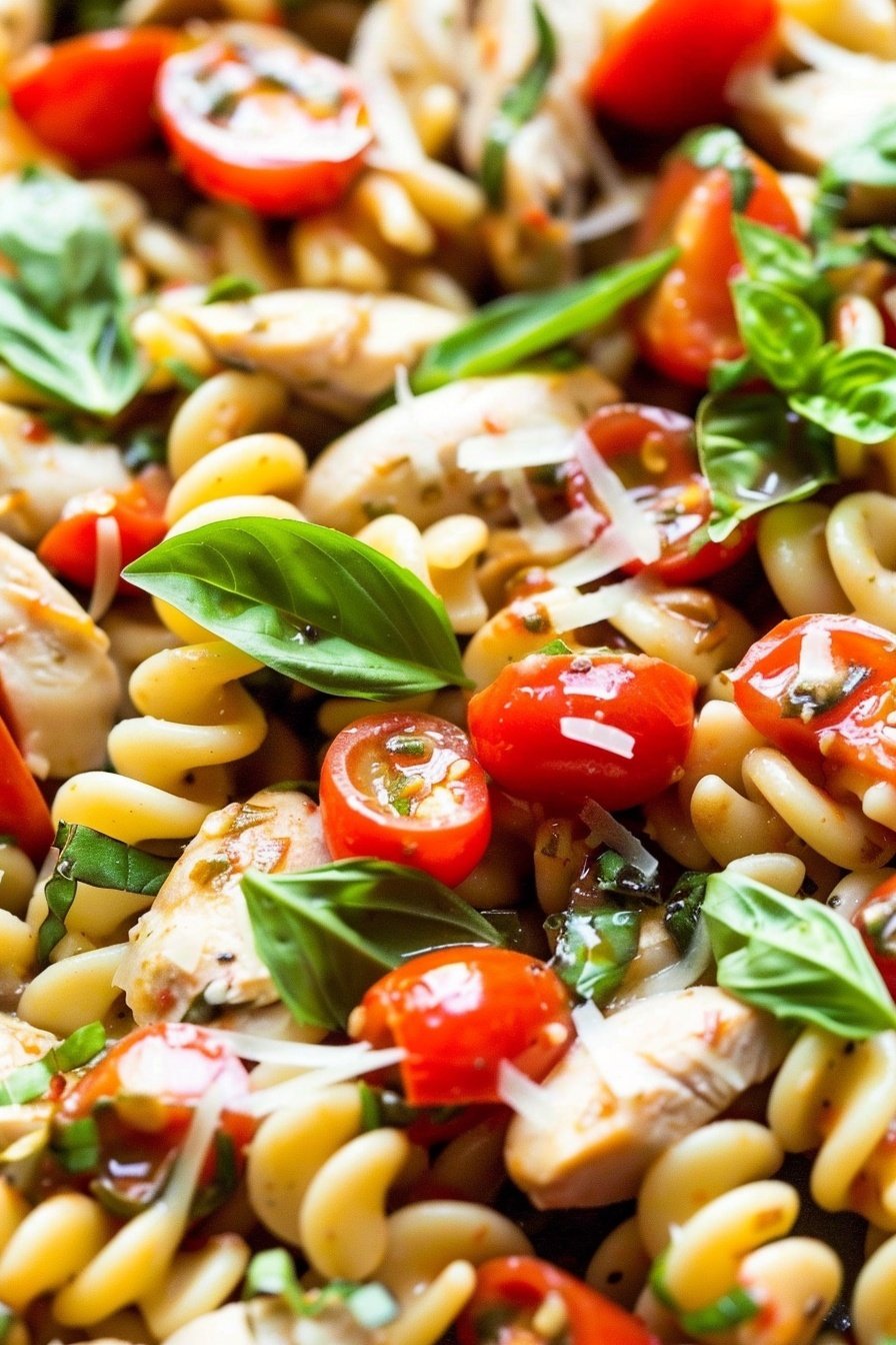 Quick Caprese Chicken Pasta