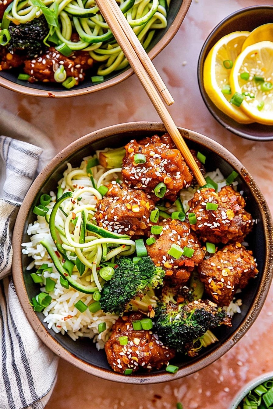 Spicy Turkey Zoodle Bowls