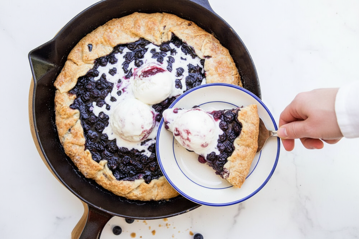 Blueberry Cheesecake Skillet Pie Recipe