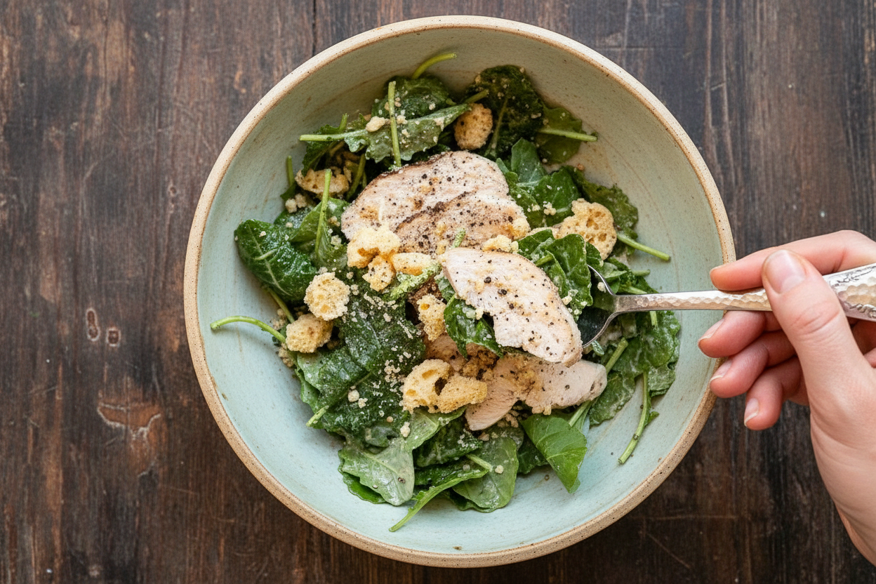 Crunchy Lemon Pepper Chicken Caesar Salad Recipe