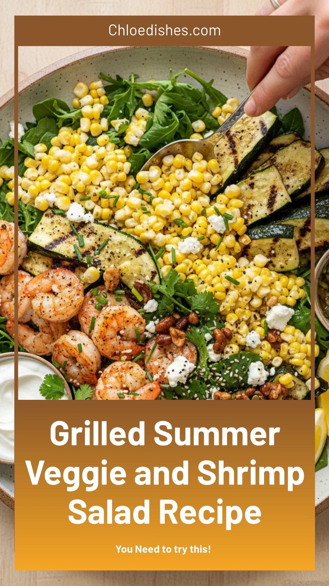 Grilled Summer Veggie and Shrimp Salad | Caroline Chambers