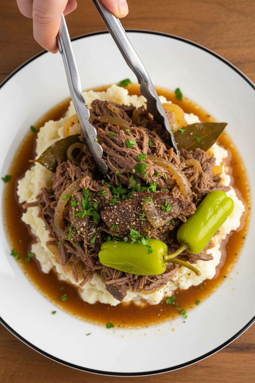 Healthier Mississippi Pot Roast - Pressure Cooker/InstantPot/MultiPot | Caroline Chambers