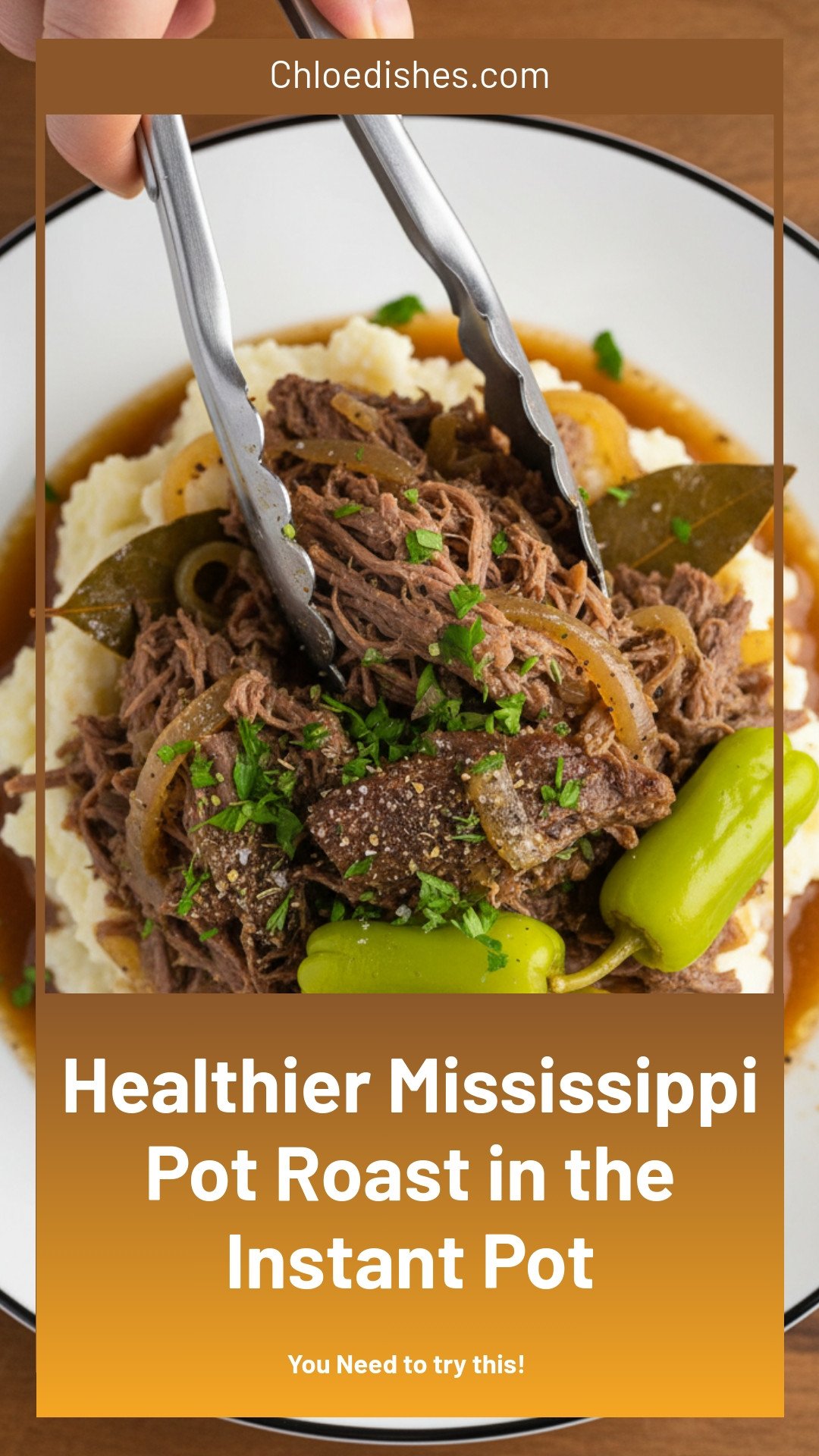 Healthier Mississippi Pot Roast - Pressure Cooker/InstantPot/MultiPot | Caroline Chambers