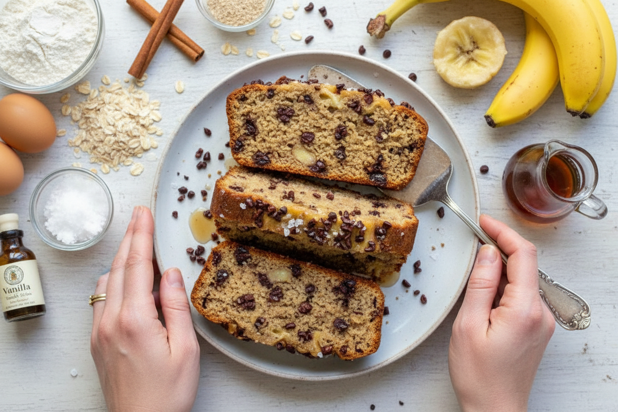 Healthy One Bowl Banana Bread Recipe