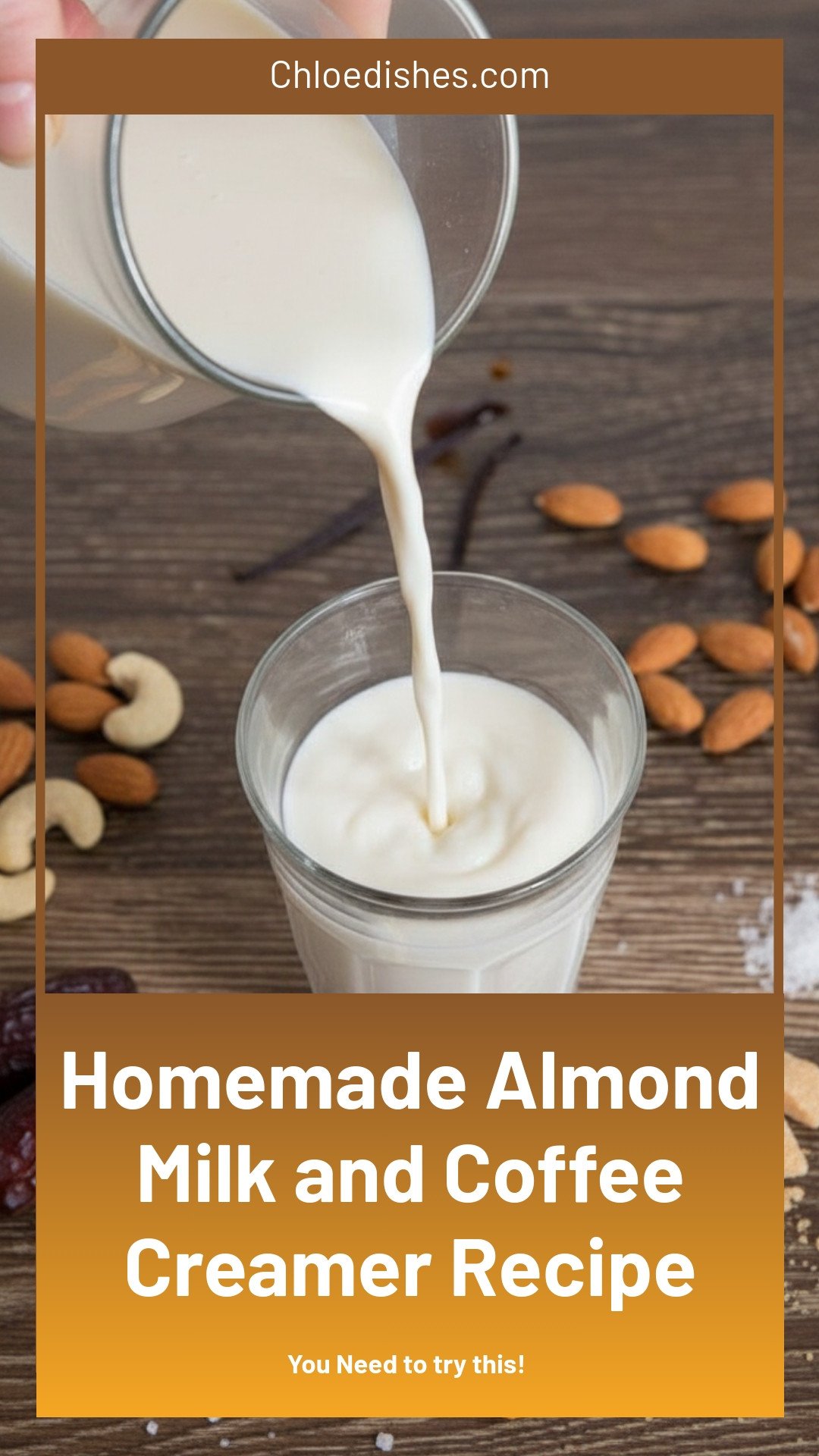 How to Make Almond Milk and Almond Coffee Creamer | Caroline Chambers