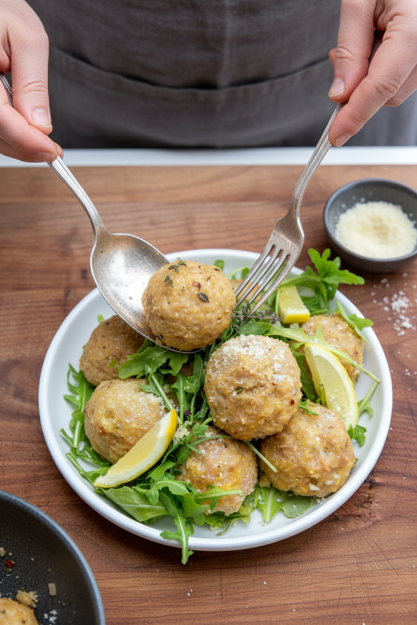Lemon-Parmesan Chicken Meatballs | Caroline Chambers