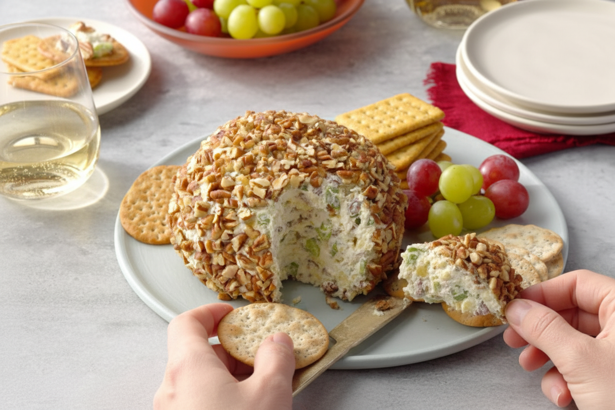 Watch Us Make: Pineapple Pecan Cheese Ball