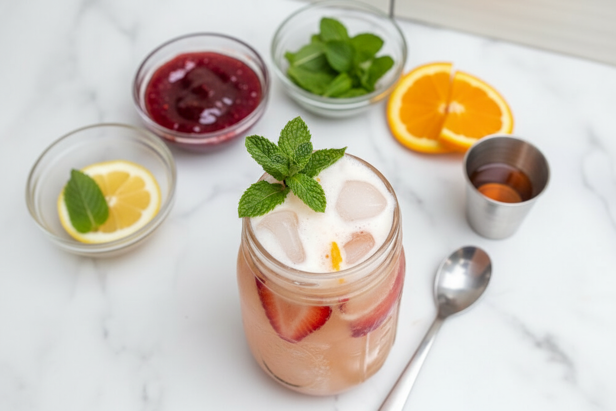 Strawberry Bourbon Smash Recipe by Caroline Chambers