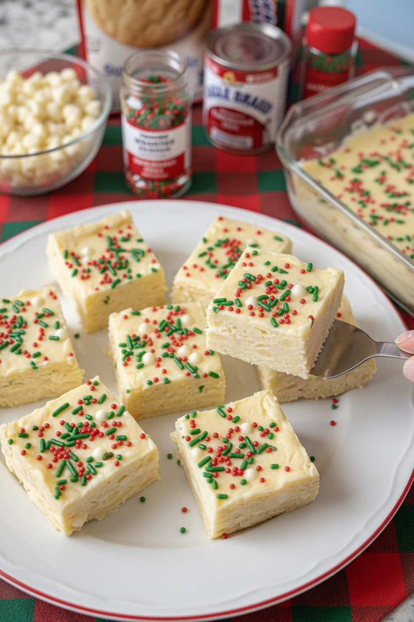 This Festive Christmas Sugar Cookie Fudge Is Made with Only 4 Ingredients