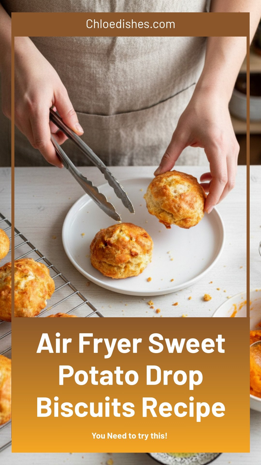 Sweet Potato Drop Biscuits (Air Fryer)