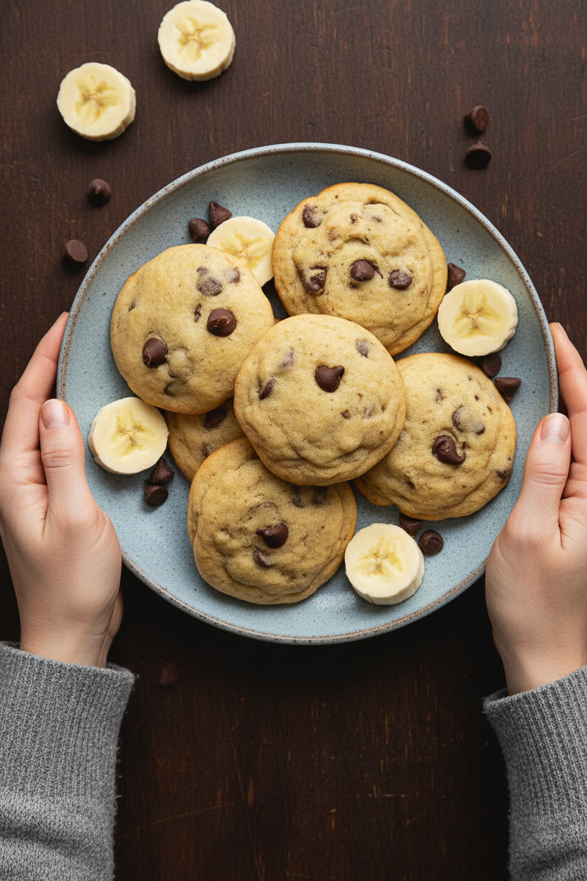 Banana Chocolate Chip Cookies