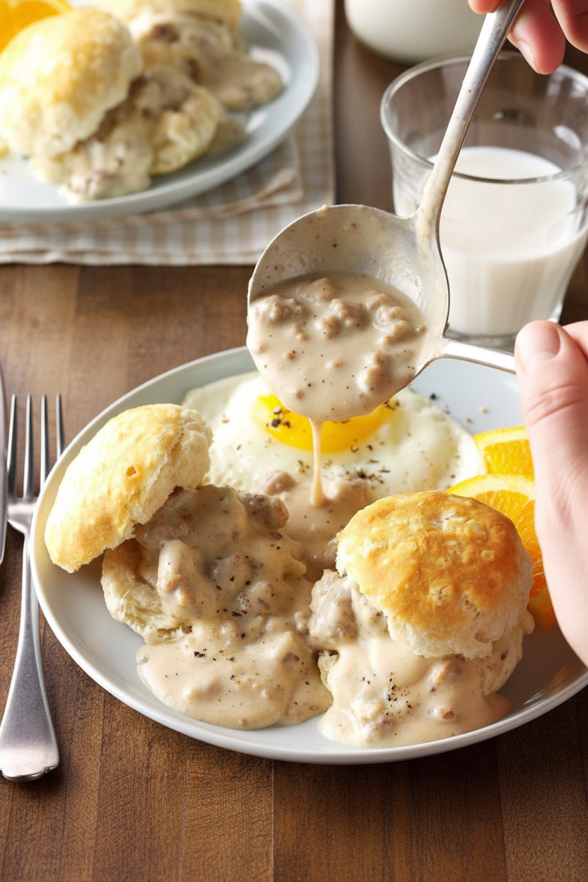 Biscuits and Sausage Gravy