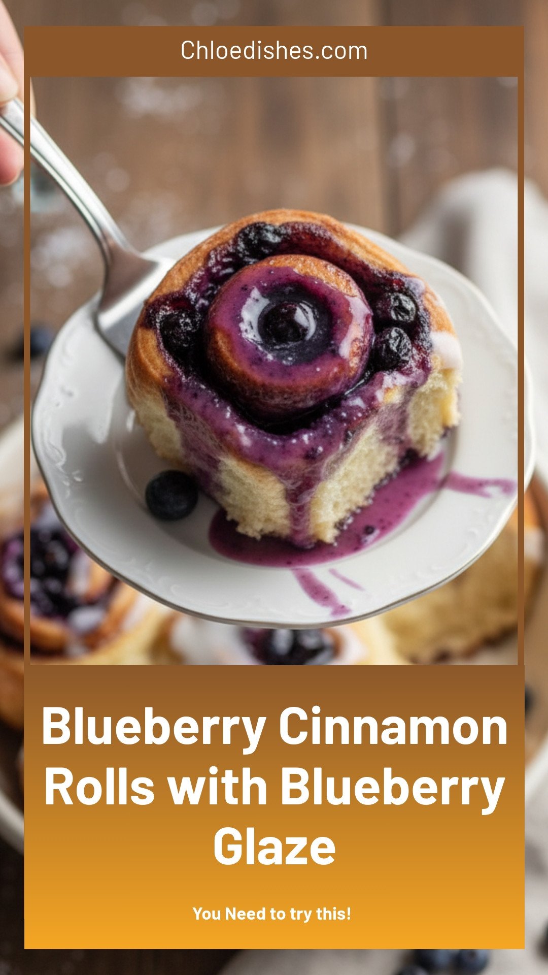 Blueberry Cinnamon Rolls with Blueberry Glaze Recipe