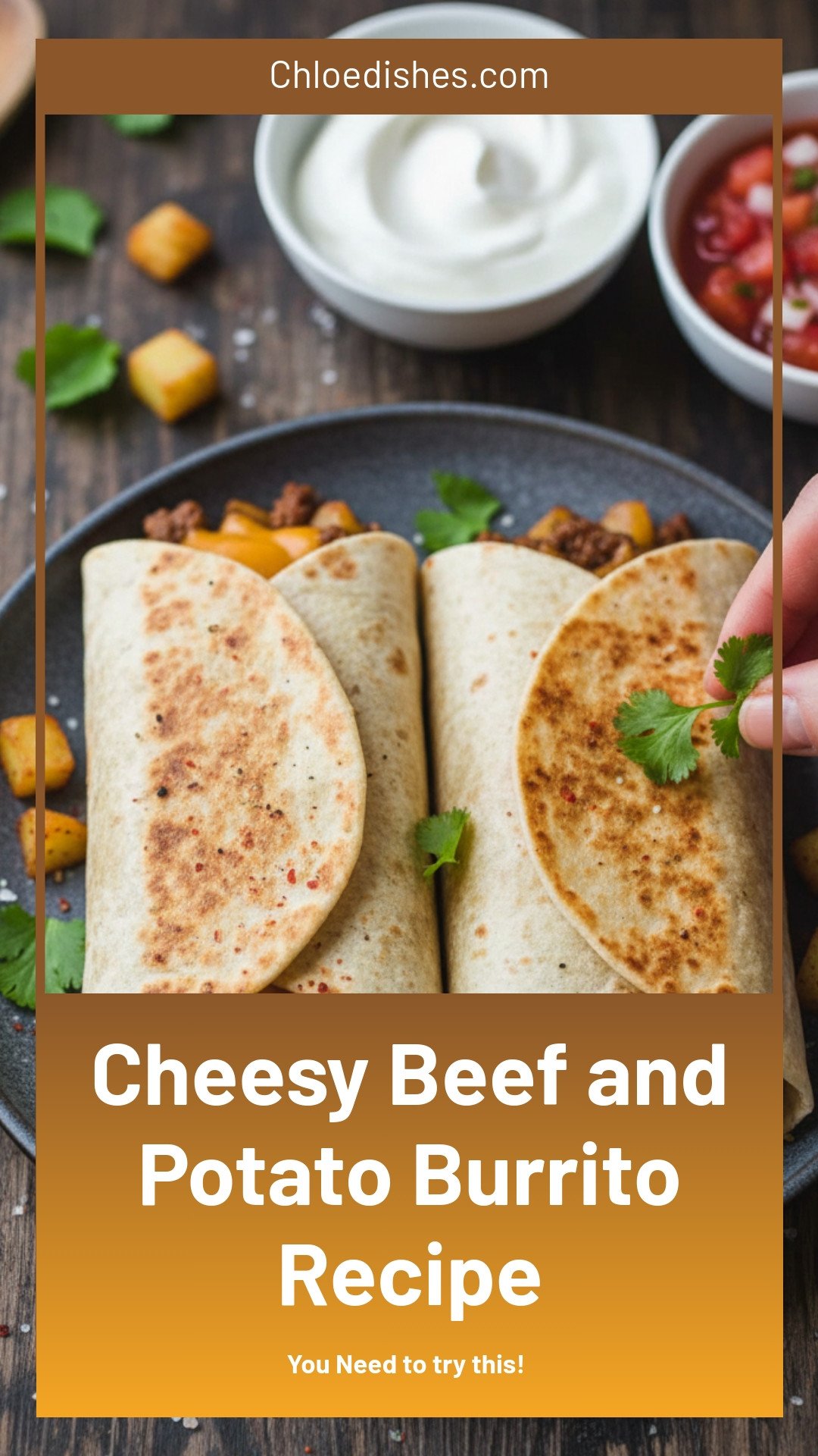Cheesy Beef Potato Burritos Recipe