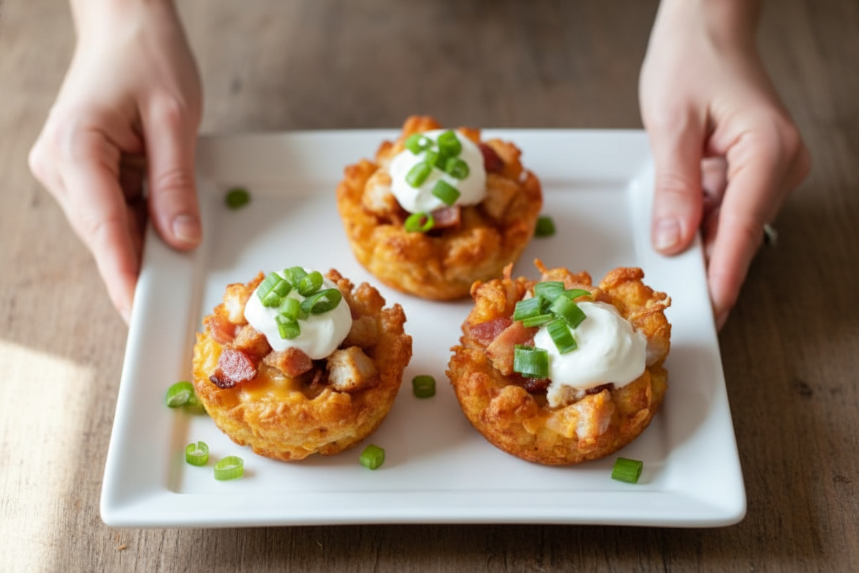Chicken Bacon Tater Tot Cup Recipe
