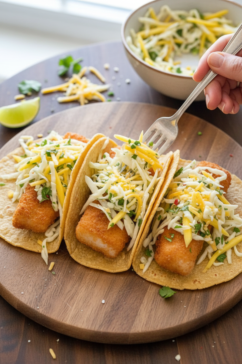 Crispy Fish Tacos | Caroline Chambers