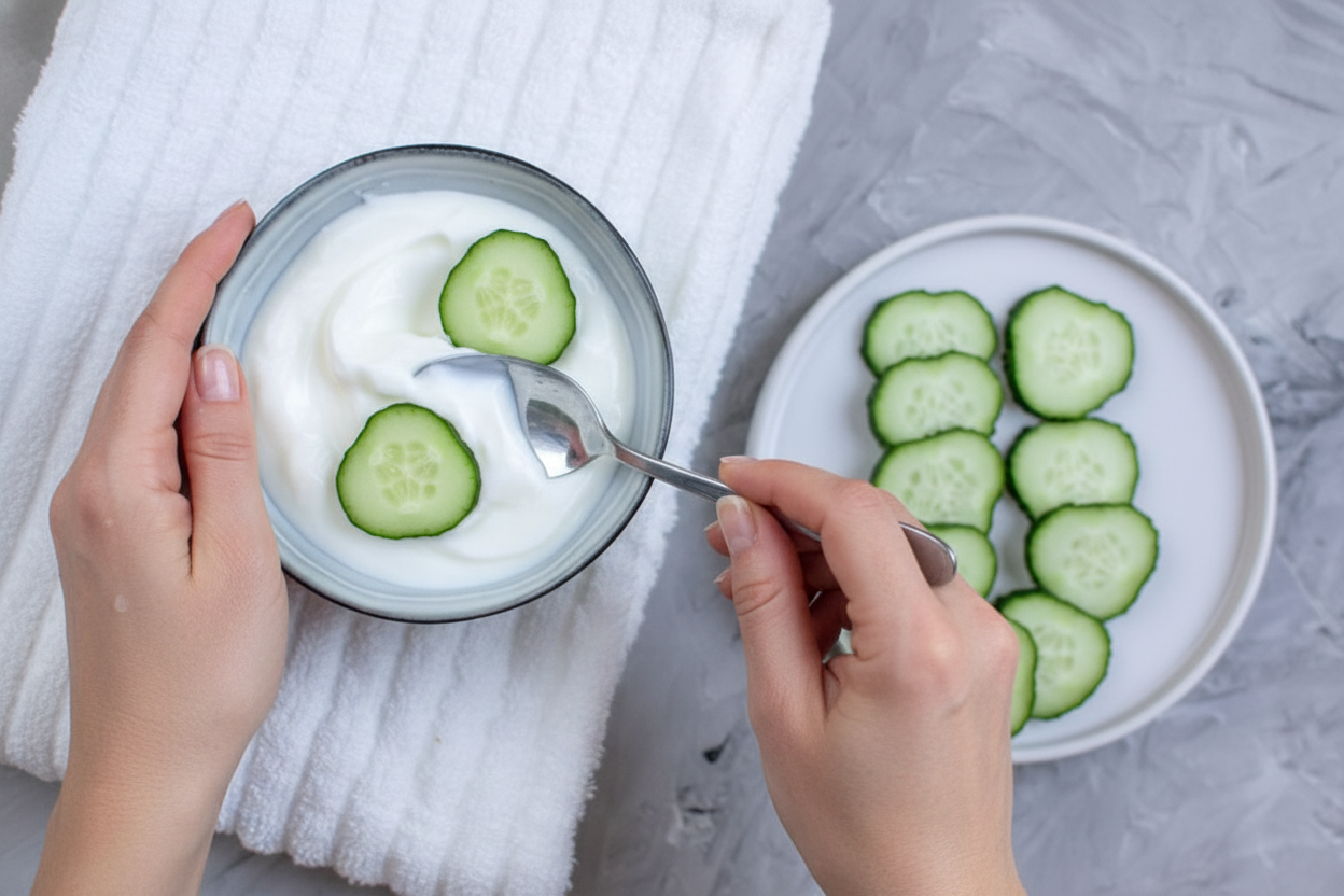 Cucumber Face Mask Recipe for Glowing Skin
