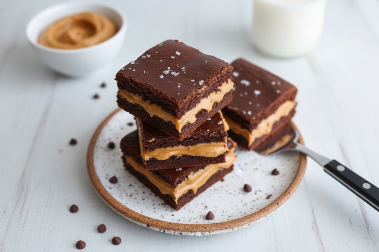 Easy 3 Ingredient Peanut Butter Brownies