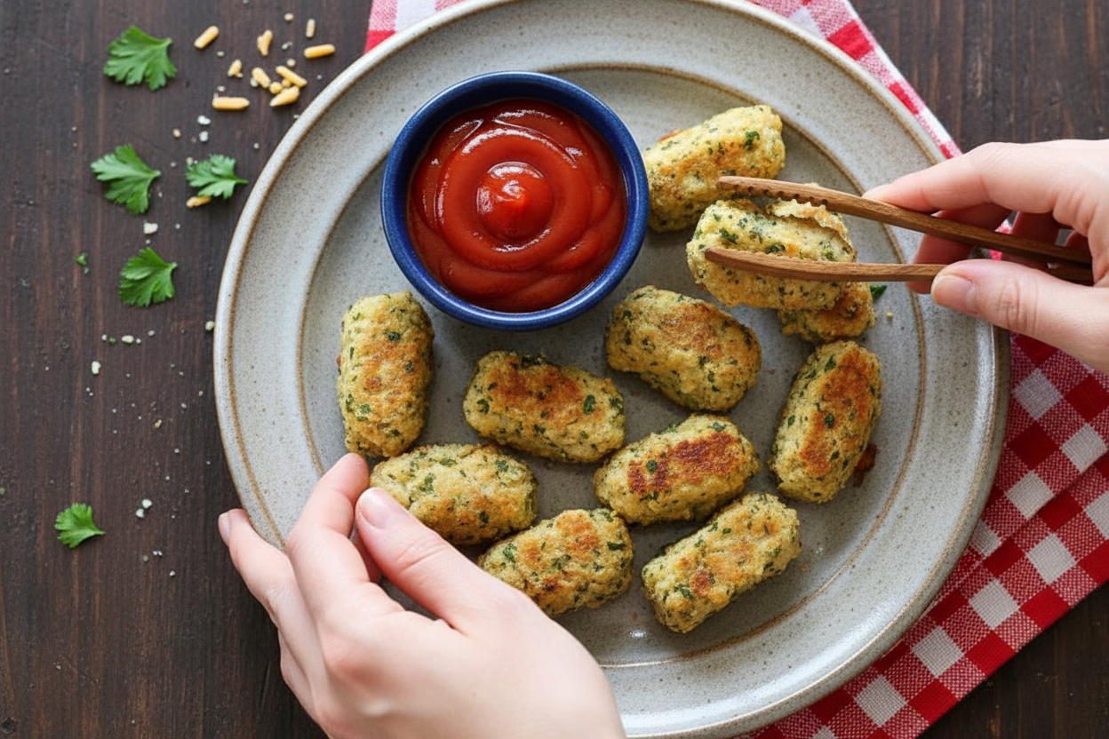 Easy Baked Cauliflower Tots Recipe