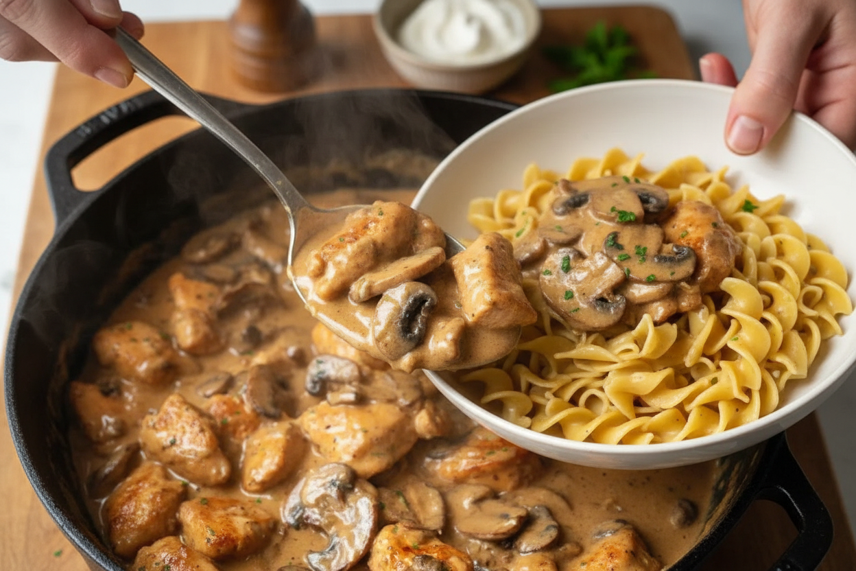 Easy Chicken Stroganoff: Easy Chicken Stroganoff Recipe for Dinner