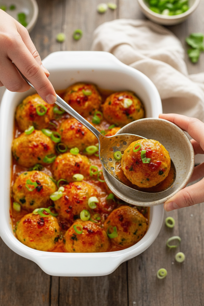 Easy Thai Baked Chicken Meatballs