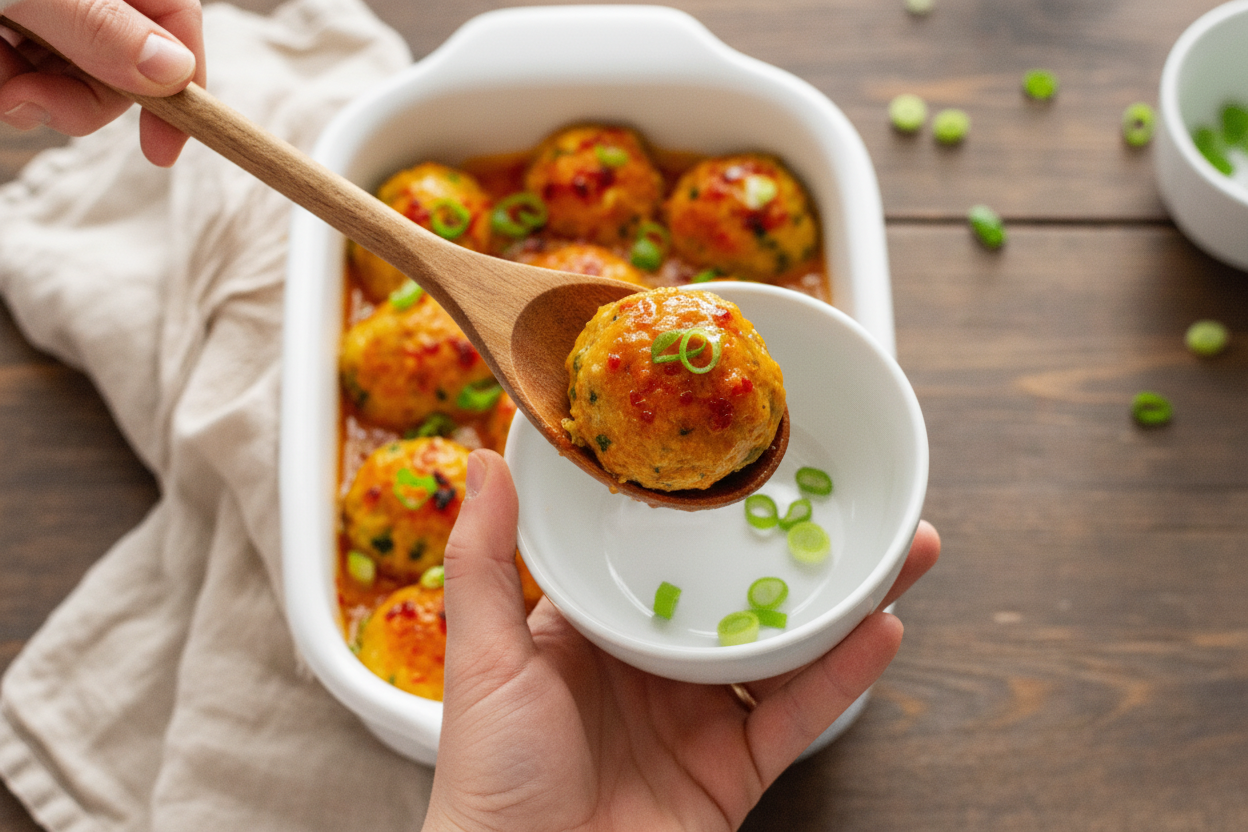 Easy Thai Baked Chicken Meatballs