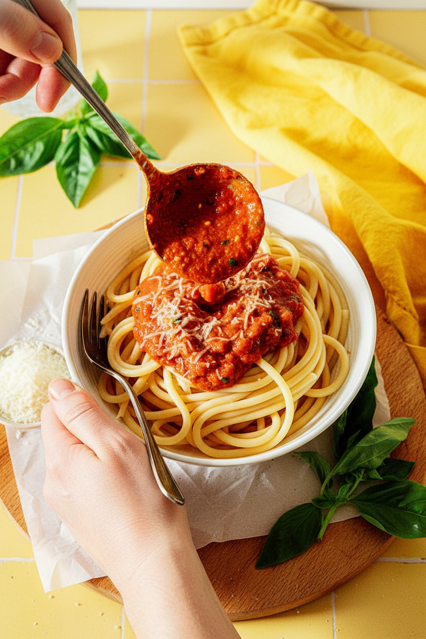 Homemade Marinara Sauce With Fresh Tomatoes