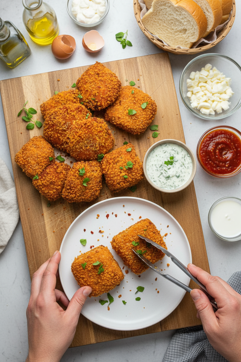 Fried Chicken Pot Pie Bread Pockets