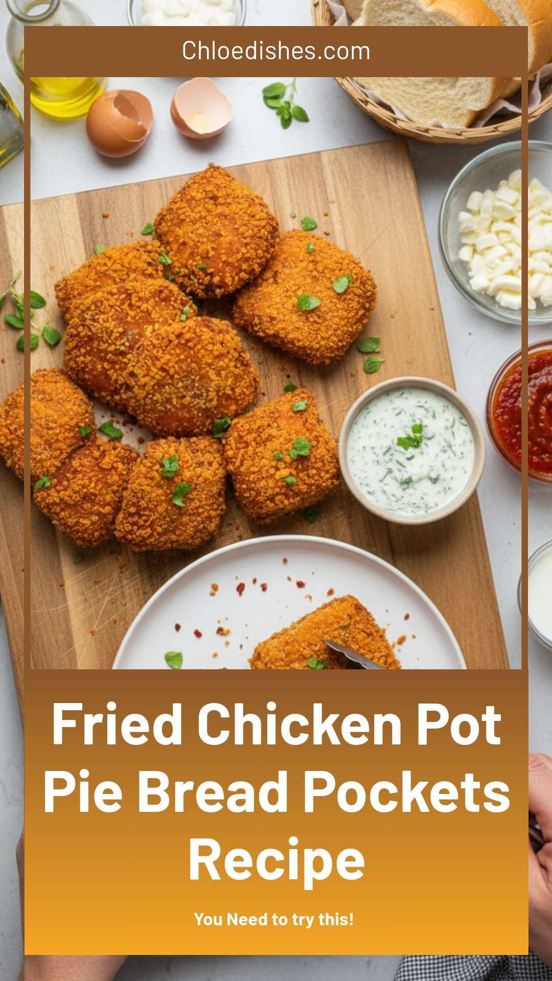 Fried Chicken Pot Pie Bread Pockets