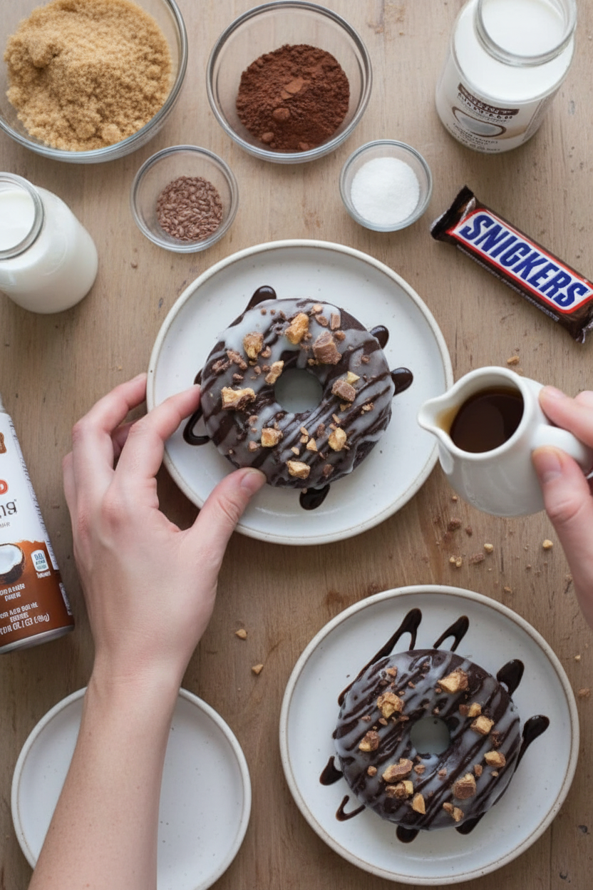 GF & Dairy-Free Snickers donuts