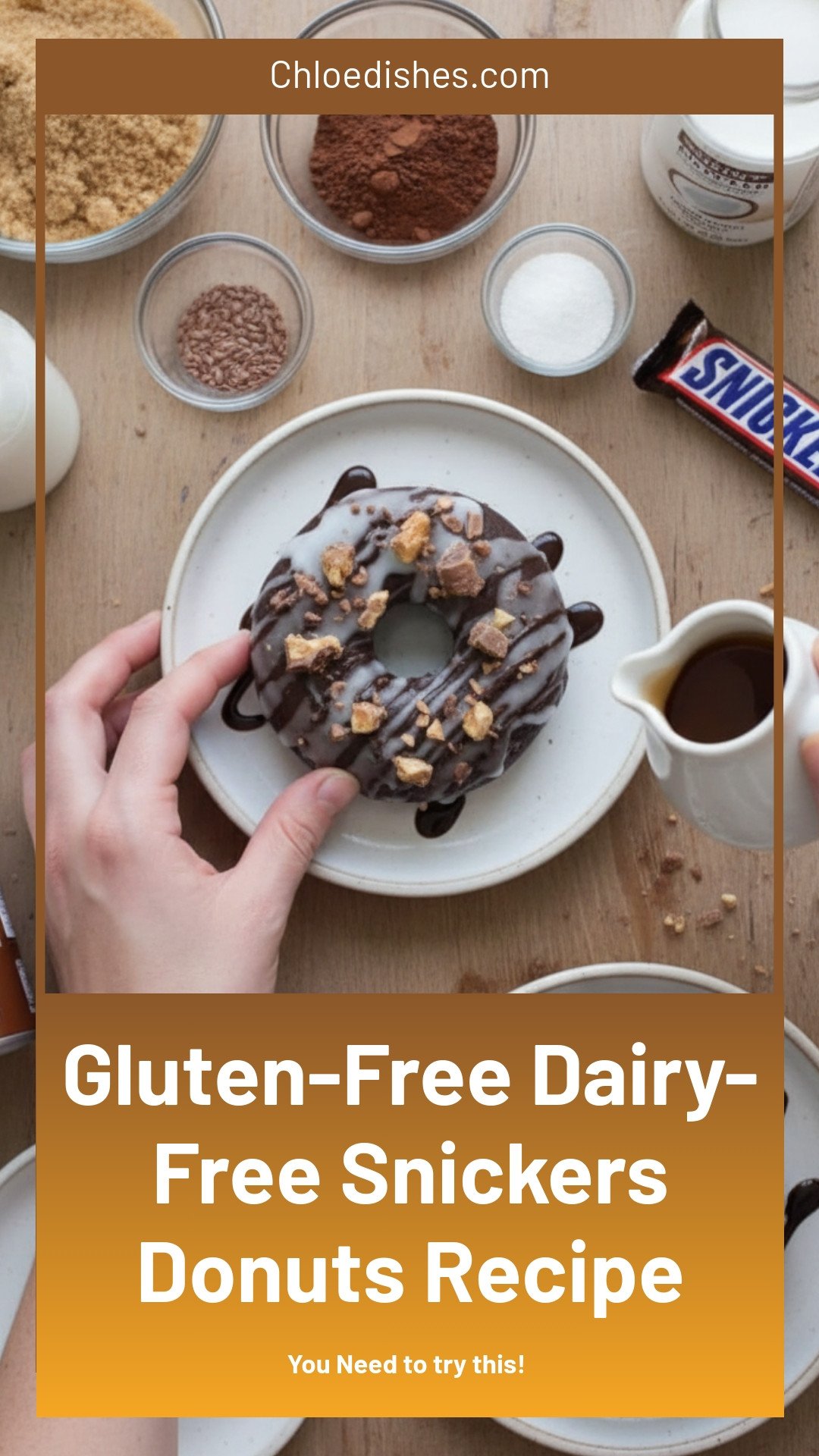 GF & Dairy-Free Snickers donuts