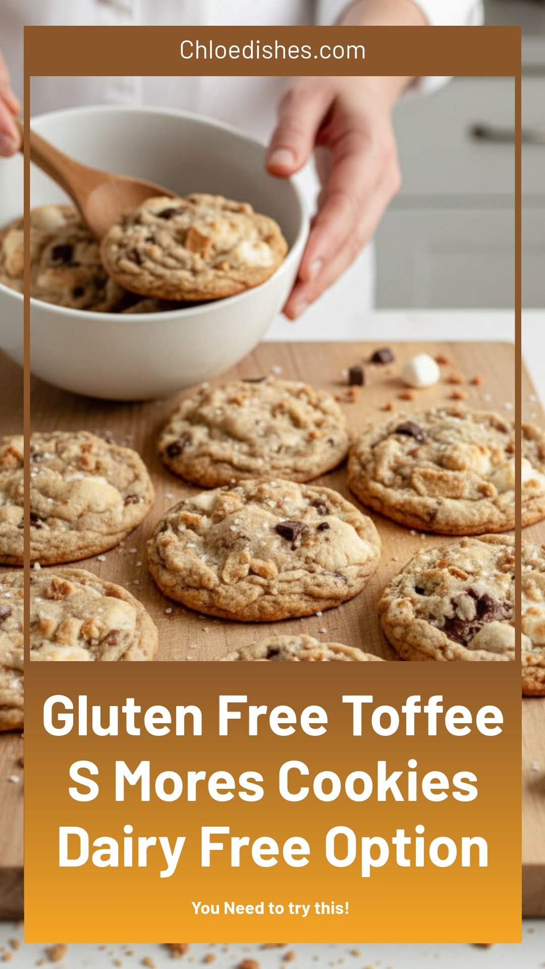 Toffee S’Mores Cookies (GF & DF Option)