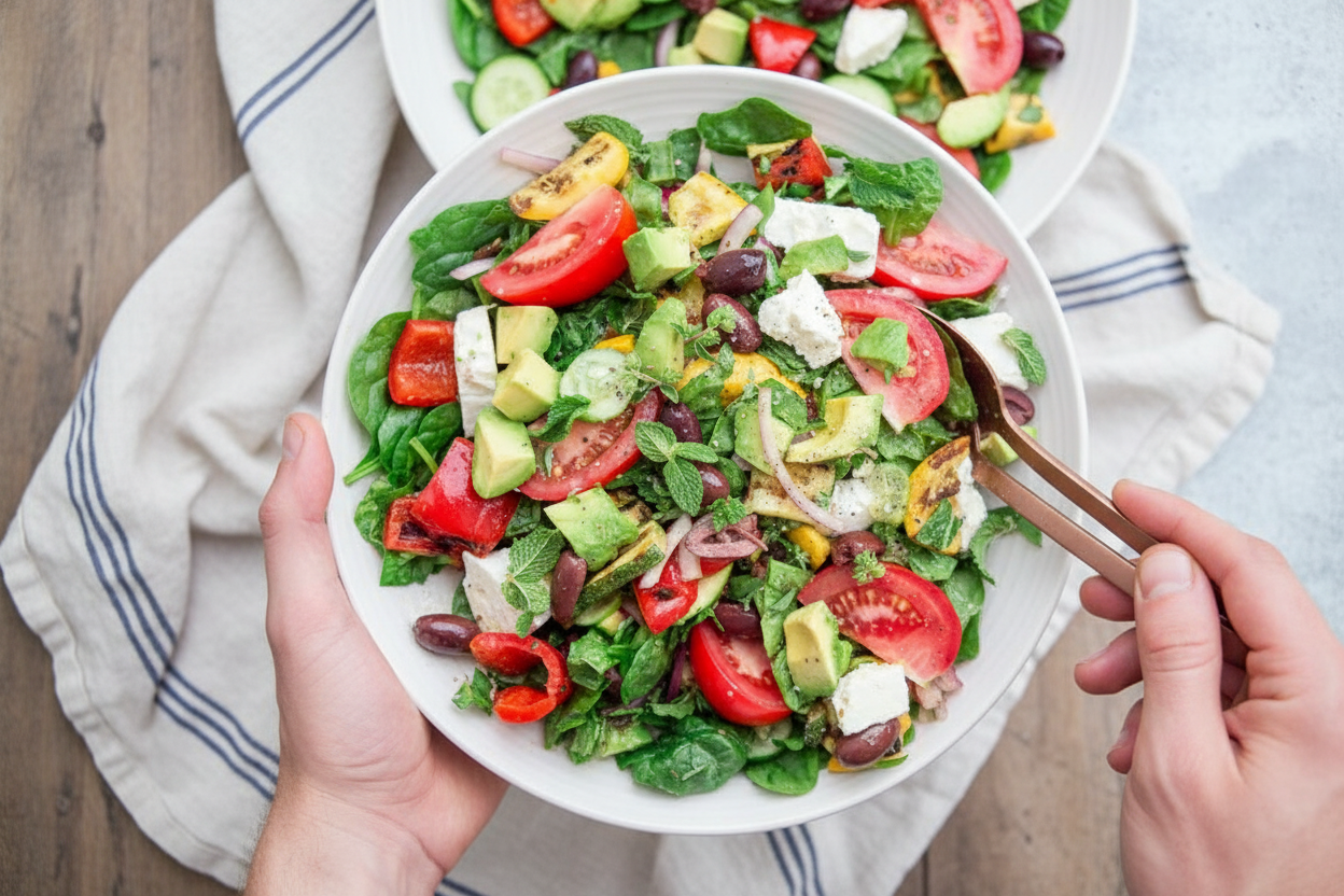 Grilled Summer Vegetable Greek Salad Recipe