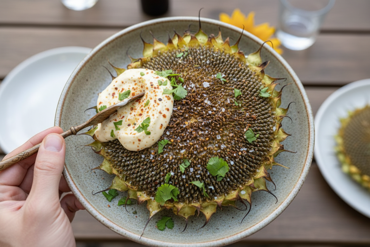 Grilled Sunflower Head Recipe No Regrets