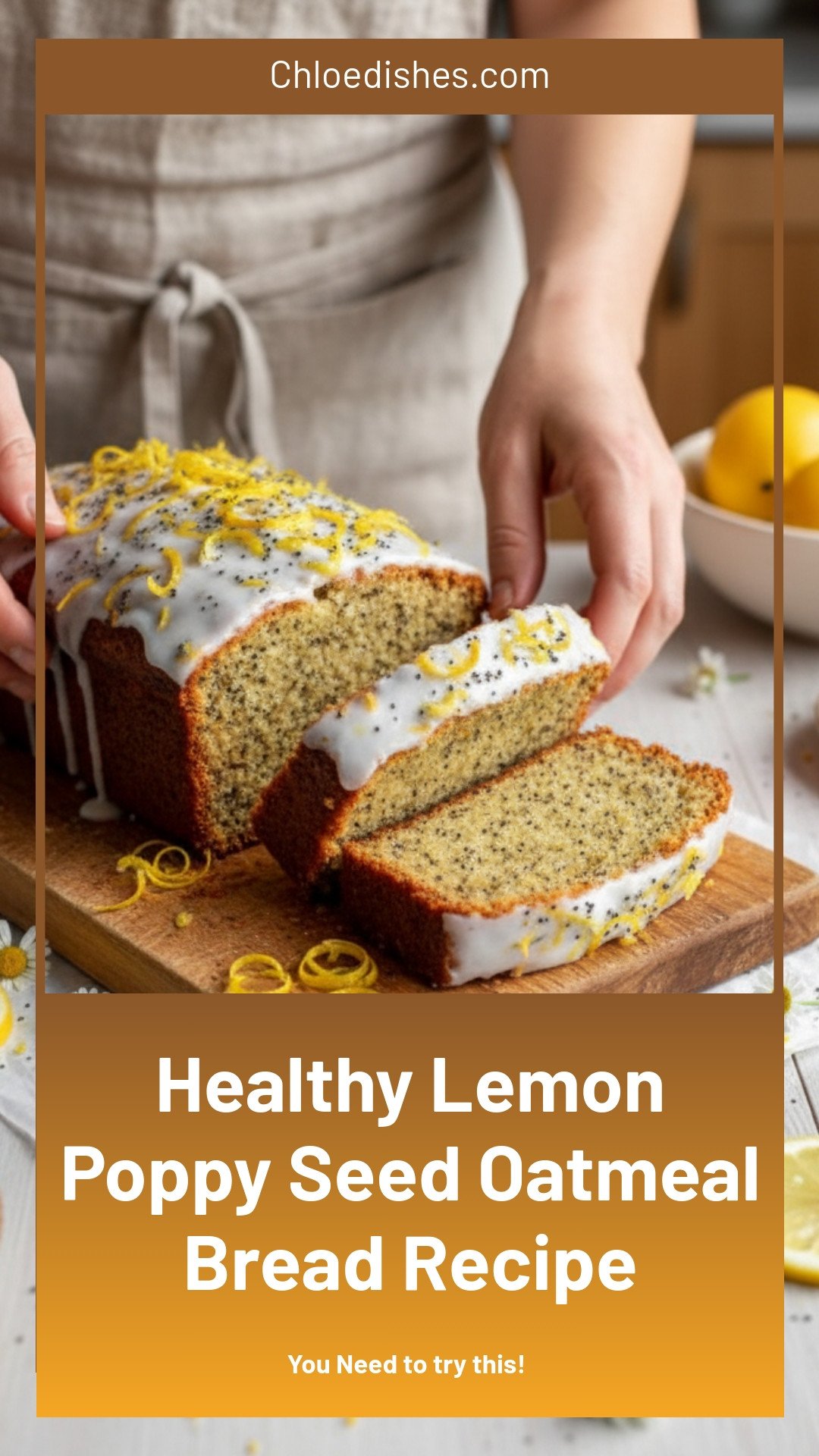 Healthy Oatmeal Lemon Poppy Seed Bread Recipe