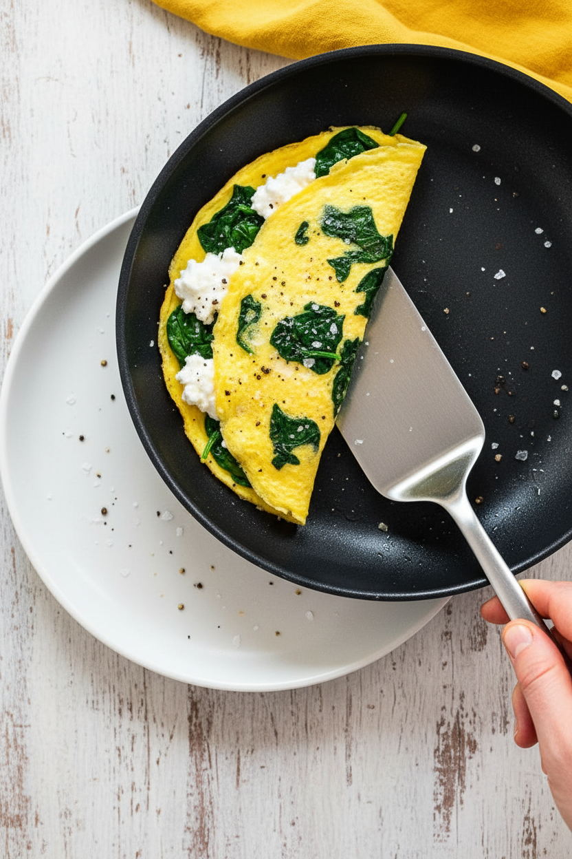 High Protein Cottage Cheese-Filled Omelette
