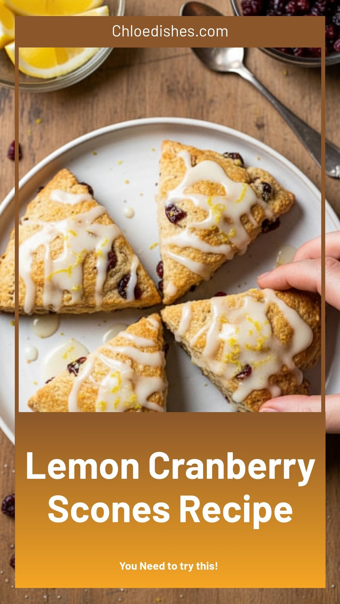 Lemon Cranberry Scones
