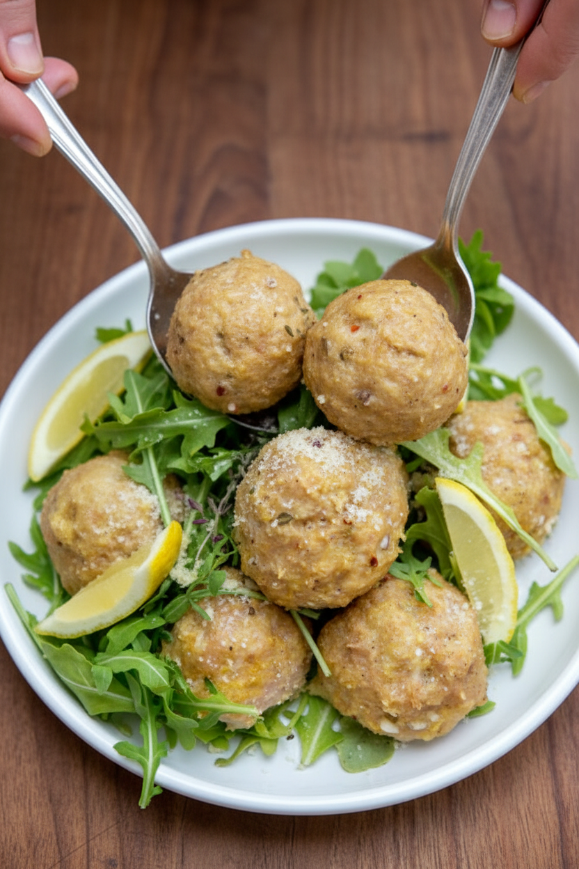 Lemon-Parmesan Chicken Meatballs | Caroline Chambers