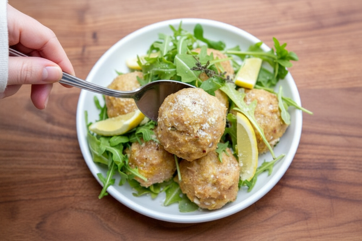 Lemon Parmesan Chicken Meatballs