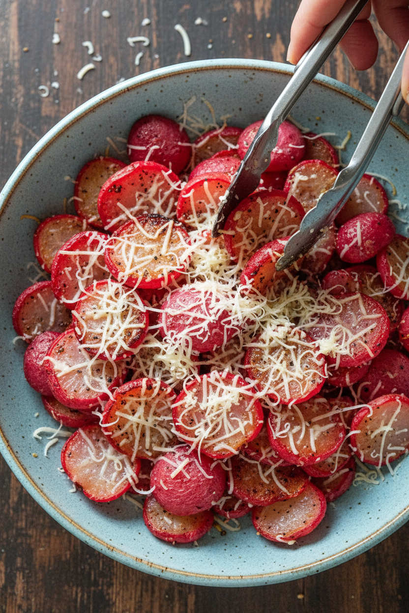 Smashed Radishes With Lemon Pepper Seasoning