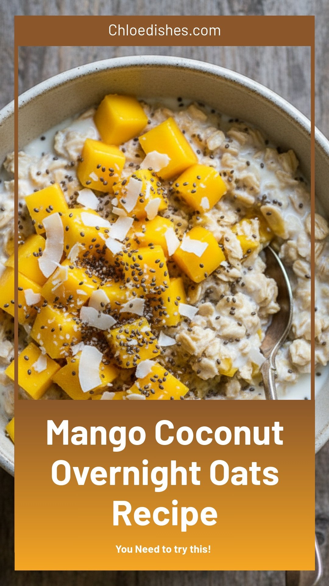 Mango Coconut Overnight Oats Recipe