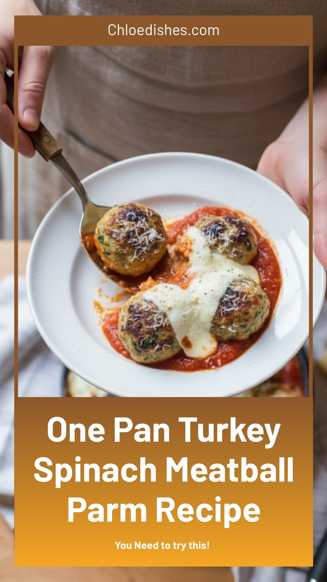 One-Pan Turkey-Spinach Meatball Parm | Caroline Chambers